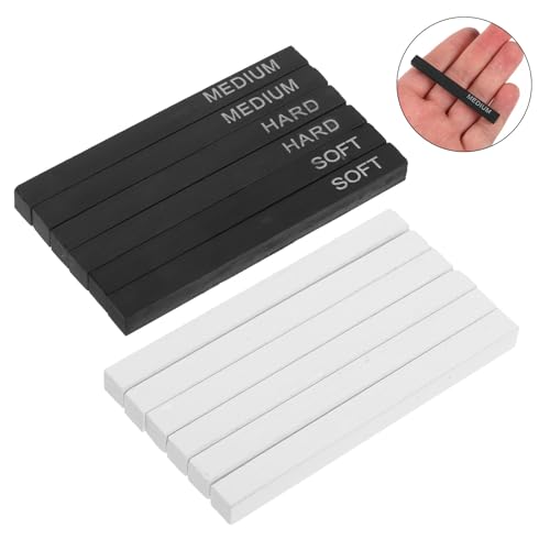 minkissy Compressed Charcoal Drawing Set with 6 Charcoal Sticks and 6 Highlight Pencils, Professional Sketching and Shading Art Supplies for Adults and Artists