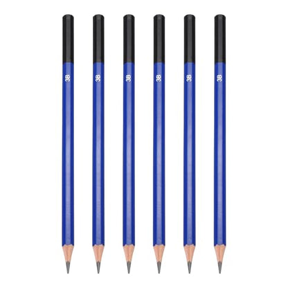 PATIKIL 3B Drawing Pencils for Sketching, 6PCS Sketch Pencils for Drawing Art Pencils Graphite Wood Pre-sharpened for Drawing Sketching Artists - size: 1 Count (Pack of 1), style: 3B