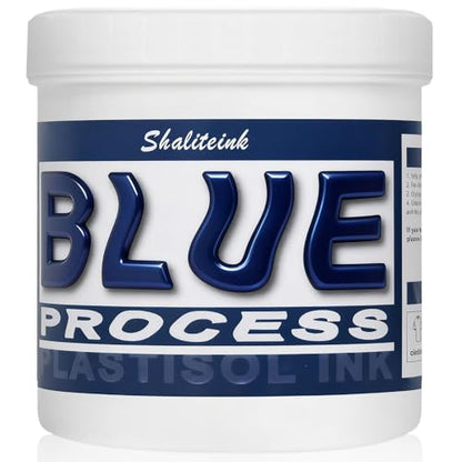 Shaliteink® Screen Printing Plastisol Ink Process Blue - Highly Opaque Screen Printing Ink for Cotton, Polyester and Other Fabrics (16oz.) - color: Process Blue, size: 16 fl oz