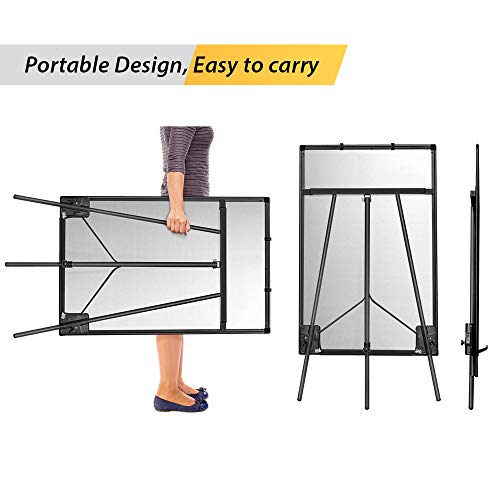 Easel Whiteboard - Black Magnetic Portable Dry Erase 40 x 28 Tripod Height Adjustable, Flipchart Easel Stand White Board for Office - style: 40x28 Black