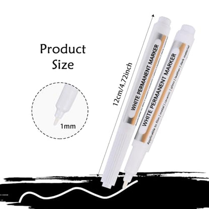 Goldge 40 Pack White Acrylic Paint Markers Set | White Paint Pen for Metal, Glass, Wood, Canvas, Stone, Ceramic | Quick-Drying, Waterproof, Multi-Surface DIY Art & Crafts