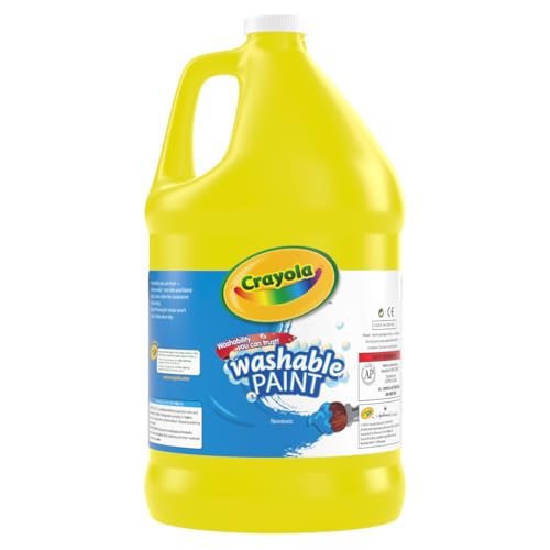 Crayola Washable Paint For Kids - Yellow (1 Gallon), Kids Arts And Crafts Supplies, Non Toxic, Bulk - color: Yellow
