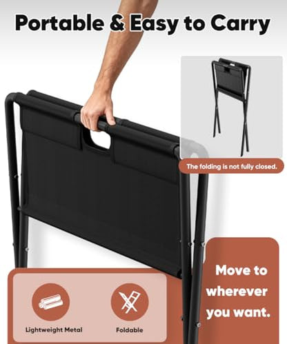 Mocomax Canvas Art Print Rack, Portable Folding Art Display Stand for Painting, Posters, Artwork, Prints, Canvas, Panels, Art Storage Drying Rack in Artist Galleries, Studios, 32.2"Wx25.5"Dx42.5"H (L) - size: Large