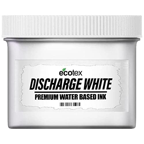 Ecotex® Screen Printing Ink Discharge White (8oz.) - Water Based Discharge White Fabric Ink, Silk Screen Paint - Screen Print Direct®, USA Made - color: Discharge White, size: 8 fl oz