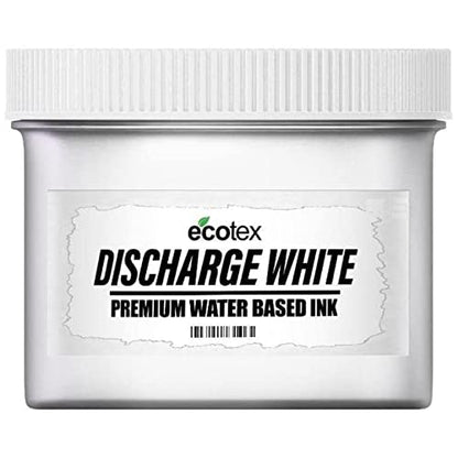 Ecotex® Screen Printing Ink Discharge White (8oz.) - Water Based Discharge White Fabric Ink, Silk Screen Paint - Screen Print Direct®, USA Made - color: Discharge White, size: 8 fl oz
