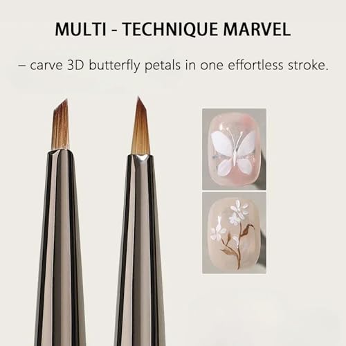 Precision Triangular Nail Brush for Quick Paint Flower, Petal & Butterfly, 3d Flowers Nail Art Brushes - Acrylic & Gel Polish DesignsTools Manicure Pen for DIY & Salon Use - 1pc - color: A - Flower Brush