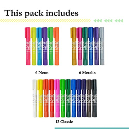 The Pencil Grip - Thinkstix Tempera Paint, 24 Pack Classic Metalix and Neon - size: 1 Count (Pack of 1)