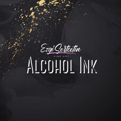 Premium Alcohol Ink|Metallic or Glitter Vibrant|High Saturated Unique Colors|4oz|for Tumblers,Coasters,Resin Dye,Alcohol Ink Paper,Yupo,Resin Petri Dish|by Ezgi Sertcetin (Metallic Black) - color: Metallic Black