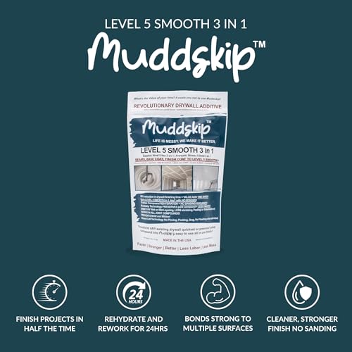 Smooth Drywall Additive Powder, 2lbs Bag| Level 5+ Finish, No Sanding Required, Same-Day Wet-on-Wet Coats | Made in USA