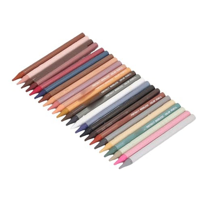 GLOGLOW Painting Tools Vibrant Oil Based Pigment Drawing Pencils Smooth Layering Blending Art Tool with Portable Woodless Design, for Sketching Coloring School Projects 24 Color Pencils