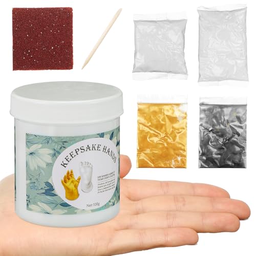 Hand Casting Kit Keepsake Powder for Nursery Decor Non-Toxic Hand Mold Kit for Shower Family Keepsake for Boys