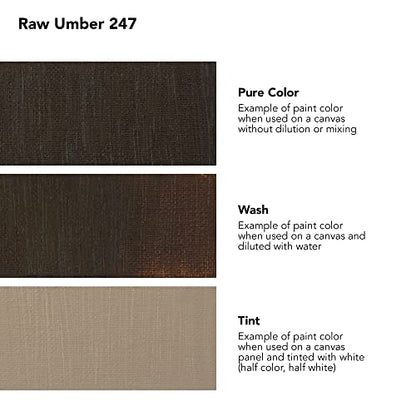 Daler-Rowney Georgian Water Mixable Oil Paint Raw Umber 200ml Tube - Art Paints for Canvas Paper and More - Oil Painting Supplies for Artists and Students - Artist Oil Paint for Any Skill Set