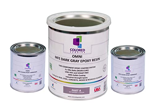 colored epoxies Dark Gray Epoxy Resin for Bar Tops, Table Tops, Wood, Concrete, Epoxy Art & Crafts 1.5 Gallon - color: Dark Gray, style: 1.5 Gallon