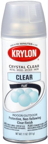 Krylon K05353007 ColorMaster Acrylic Crystal Clear, Flat, Clear, 11 oz. - color: Clear, size: 11 Ounce (Pack of 1), style: Flat