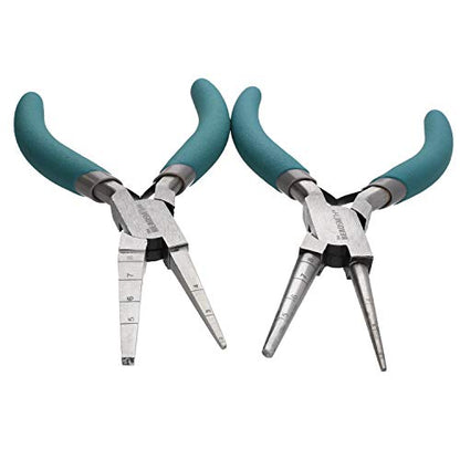 The Beadsmith Loop Rite and Square Rite Combo Pack, Create Consistent 2-8mm Diameters for Jump Rings in Round and Square Shapes, Wire Working tool for Jewelry Making