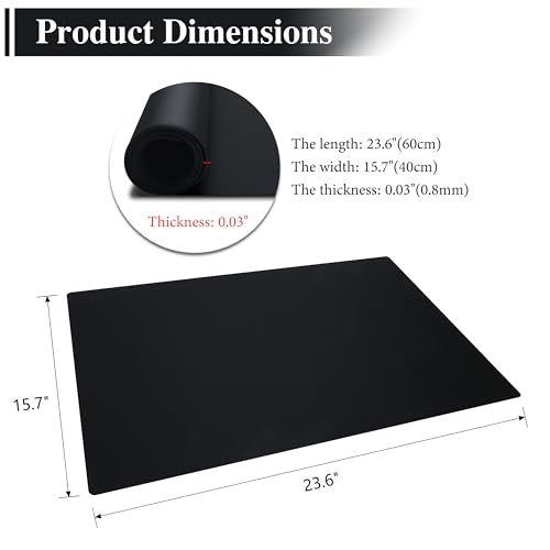 Large Silicone Craft Mats, YACEYACE 2Pcs 24"x 16" Large Silicone Table Mat, Black Mat for Jewelry,Heat Resistant, Kitchen Counter - color: Black, size: 24"x 16"