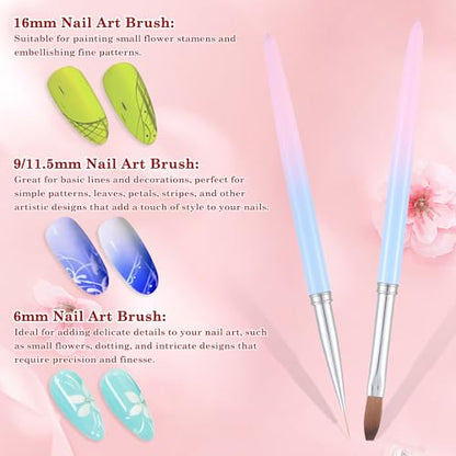 for OPI Nail Polish Remover, 4PCS Nail Clean UP Brushes for Cleaning Polish Mistakes on the Cuticles, Acetone Resistant Nail Brush for Nail Art and Designs - color: Blue