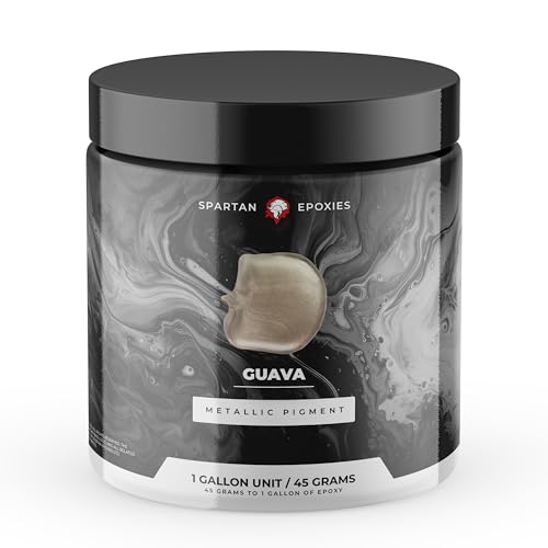 Spartan Epoxies Metallic Pigment Powder for Epoxy - 30 Unique Colors, 4oz for 1 Gallon and 12oz for 3 Gallons of Clear Epoxy, Made in the USA (Guava, 4oz (45 Grams)) - color: Guava, size: 4 oz (45 grams)