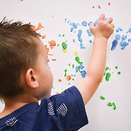 READY 2 LEARN Doodle Dabbers Dot Markers - Set of 6 Washable Colors - Non Toxic - Unique Toddler Grip - Markers for Kids