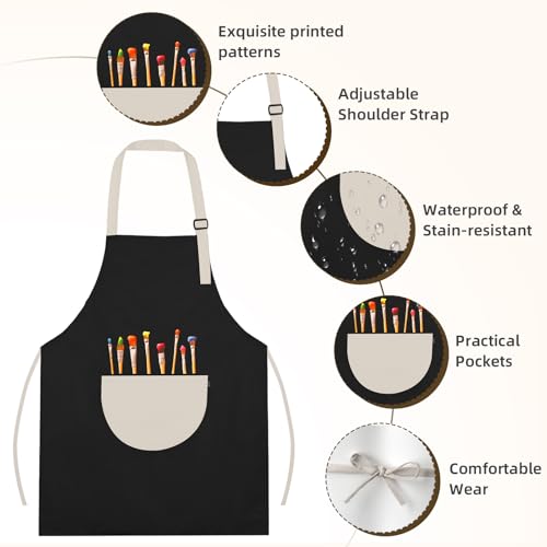 VZZNN 12 Pack Kids Art Smock,Waterproof Kids Painting Apron with Pocket for Art Crafts Painting Cooking Activities - color: Black