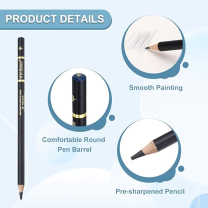 PATIKIL 24Pcs Drawing Pencils for Sketching, Medium Hard Refill Sketch Pencils for Drawing, Graphite Art Pencil Set Professional Resistant Lead for Painting Shading Artist Office Supplies - size: Medium Hard