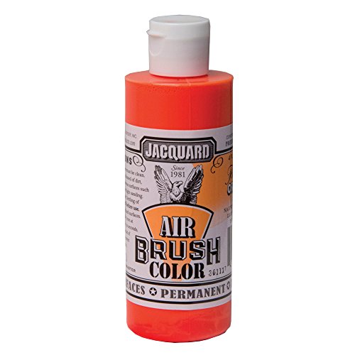 Jacquard Airbrush Color 4Oz Fluorescent Orange - color: Fluorescent Orange, size: 4 Fl Oz (Pack of 1)