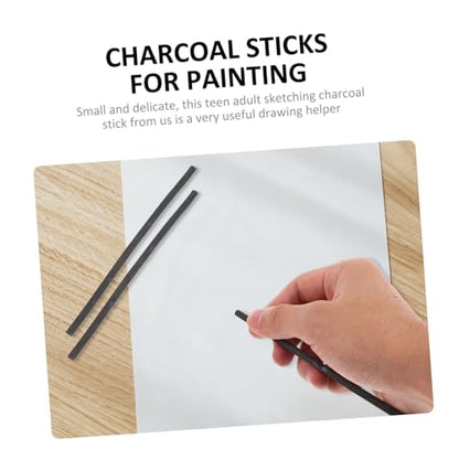 jojofuny 25Pcs Compressed Charcoal Sticks for Artists Durable Willow Drawing Pencils Smooth Surface Shading Sketching Supplies for Students and Professionals