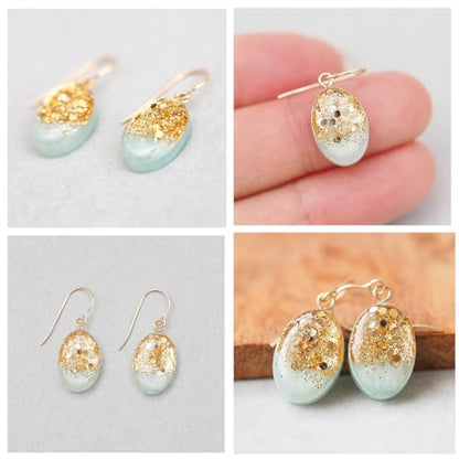 3 PCS Resin Jewelry Mold Kit with Hole Earring Silicone Mould Waterdrop Oval Pendant Molds Stars Moon Clouds Necklace Moulds for DIY Pendant Earrings Necklace Keychains Jewelry Making (3 Styles)