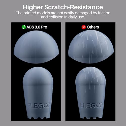 ELEGOO ABS-Like Resin 3.0 Pro, Higher Scratch-Resistance 3D Printing Photopolymer Resin, 405nm UV Resin for MSLA/DLP/LCD Printers Fast Curing High Precision Non-Brittle, White 1000g - color: White, size: M-1000g