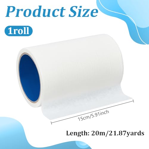 OLYCRAFT 21.9 Yards Textured Paper Tape Tape Textured Paper for Painting Masking Frisket Tracing Frisket 5.9 Inch Wide Painters Tape White Adhesive Painting Tapes for Artists and DIY Projects - size: 5.9 Inch