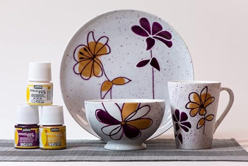 Pebeo Porcelaine 150 China Paint 45-Milliliter Bottle, Citrine Yellow - color: Citrine Yellow