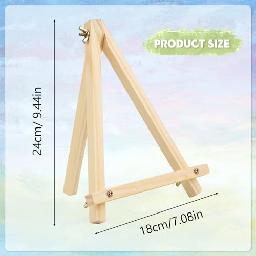 8 Pack 9 Inch Easel for Painting, Wooden Easel Stand for Sign Table Top Small Art Easel for Artists and Students