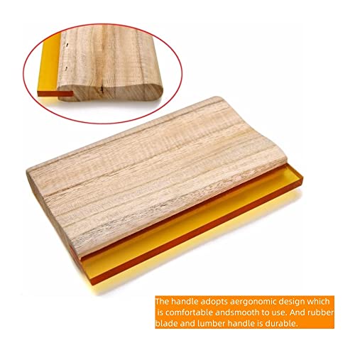 Silk Stencil Screen Printing Squeegee Wood Screen Ink Scraper (13 inch (33cm) Oiliness Squeegee - 75 Durometer) - size: 13 inch (33cm) Oiliness Squeegee - 75 durometer