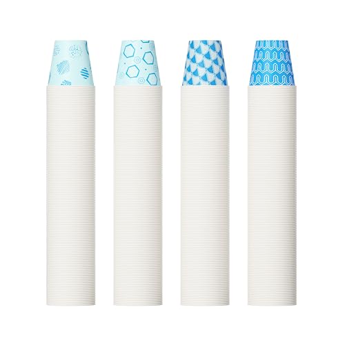 [800Pack] 3 oz Paper Cups, Small Mouthwash Cups, Disposable Bathroom Cups, Paper Cups for Party, Picnic, BBQ, Travel, and Event, Assorted designs