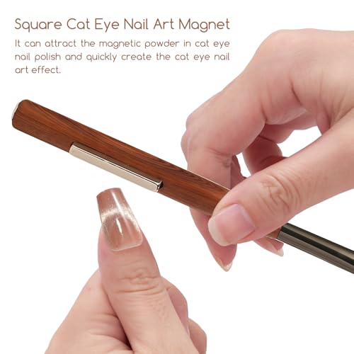 1 Piece 3-in-1 Nail Art Pen, Liner Brush for Fine Detailing and Smooth Lines, Cat Eye Magnet for Nails, Nail Magnet for Cat Eye Gel Polish - color: Ombré Brush&Nail Magnet