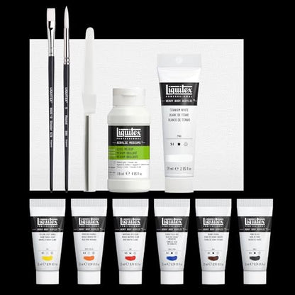 Liquitex Professional Heavy Body Acrylic Paint Starter Set, Set of 12, Blue,Orange - style: Starter Set of 12