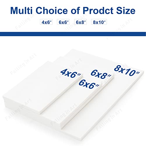 Falling in Art White Rubber Carving Block, 6" x 6" Easy Cut Lino Blocks, Soft Linoleum Block for Printmaking, Stamps, Crafts(2 Pack) - size: 6'' x 6'' 2 Pack