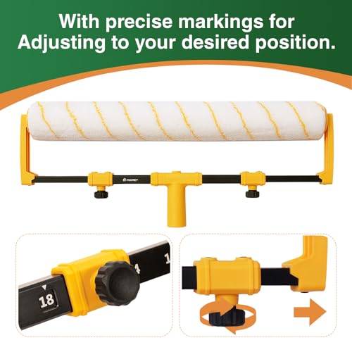 Voomey 18" Paint Roller Kit，10Pc Paint Roller Tray with Liner,12" 18" Microfiber Paint Roller,Paint Extension Pole，Suitable for DIY Interior Walls, Rooms - size: 18" Paint Roller Kit & Extension Pole