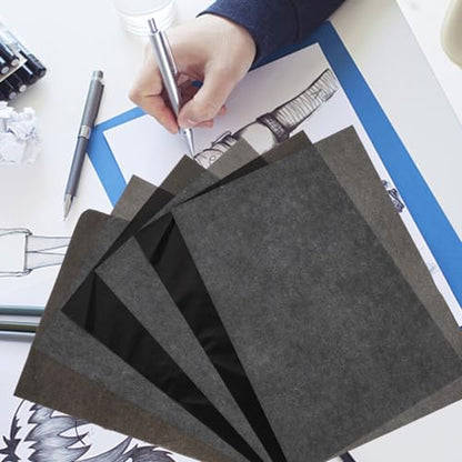 COHEALI Carbon Tracing Paper a4-50 Sheets Graphite Transfer Paper for Drawing Clear Lines for Embroidery and Art Projects