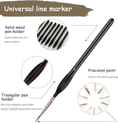 Miniature Paint Brushes Set,10pcs Detail Paint Brushes for Fine Detailing Art Painting, Small Tiny Brushes for Acrylic, Paint by Number, Figurine, Craft, Models