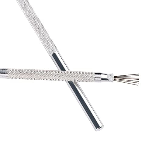 Pengxiaomei 6pcs Clay Needle Tools, Feather Wire Texture Tool for Clay Pottery Sculpting Texturing Modeling Tools