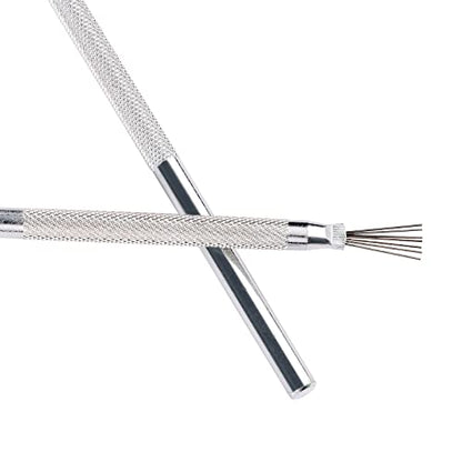 Pengxiaomei 6pcs Clay Needle Tools, Feather Wire Texture Tool for Clay Pottery Sculpting Texturing Modeling Tools