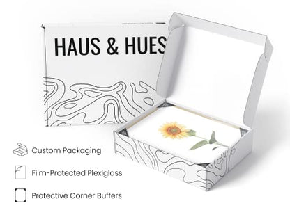 HAUS AND HUES Sunflower Set Collage 16x20 - Framed Beige - color: Sunflower, size: 16x20, style: Beige Framed