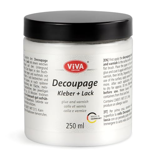 Viva Decor Decoupage Glue & Varnish, 8.45 oz, Clear