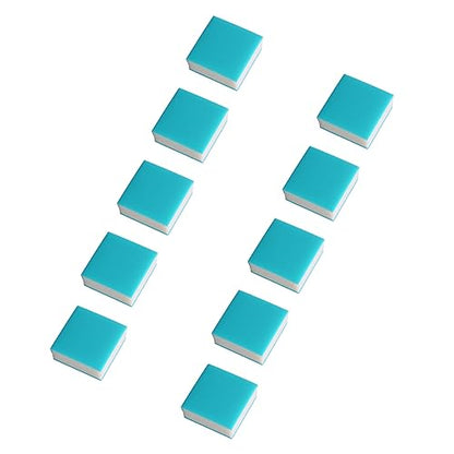 Rengue 10pcs Stamp Carving Blocks 3 Layers Soft Rubber Engraving Stamps for DIY Handcrafts Blue White Blue 3 Layers with Uniform Size for Carving Practice Beginners