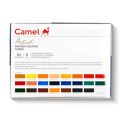 Camlin Kokuyo Artist Watercolor Tube 5ml - 24 Shades (Multicolor)