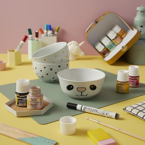 Pebeo Porcelaine 150, Water-Based High-Gloss Porcelain Paint, 45 ml - Malachite Green - color: Malachite Green