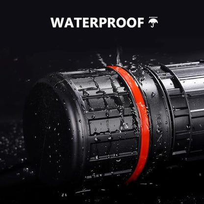 DEWEL Post Tube Expands from 30”to 51”, Waterproof Blueprint Holder Telescoping Art Tube, Large Plastic Black Fishing Rods Case Storage Tube, Light Resistant Drawing Tube with Strap (XL Size) - color: Black (Striped), size: X-Large