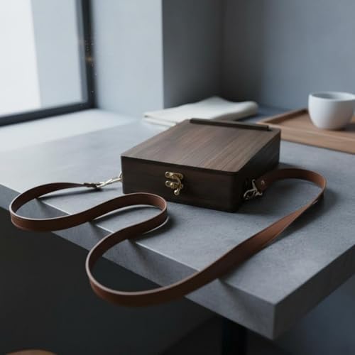 Gralara Writer's Carrier Box Multi-Functional Portable Writing Desk Bag Vintage Style Wooden Designer for Artists