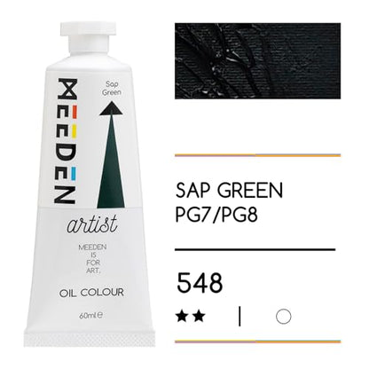 MEEDEN Artist Grade Oil Paint: Sap Green - 60ml/2oz Tube - Professional Art Paints for Canvas Painting - color: Sap Green, size: 2 Fl Oz (Pack of 1)